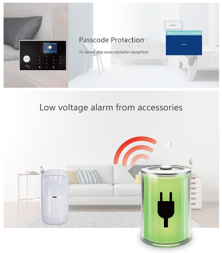 gsm alarm graffiti scheme burglar alarm wifi alarm host home